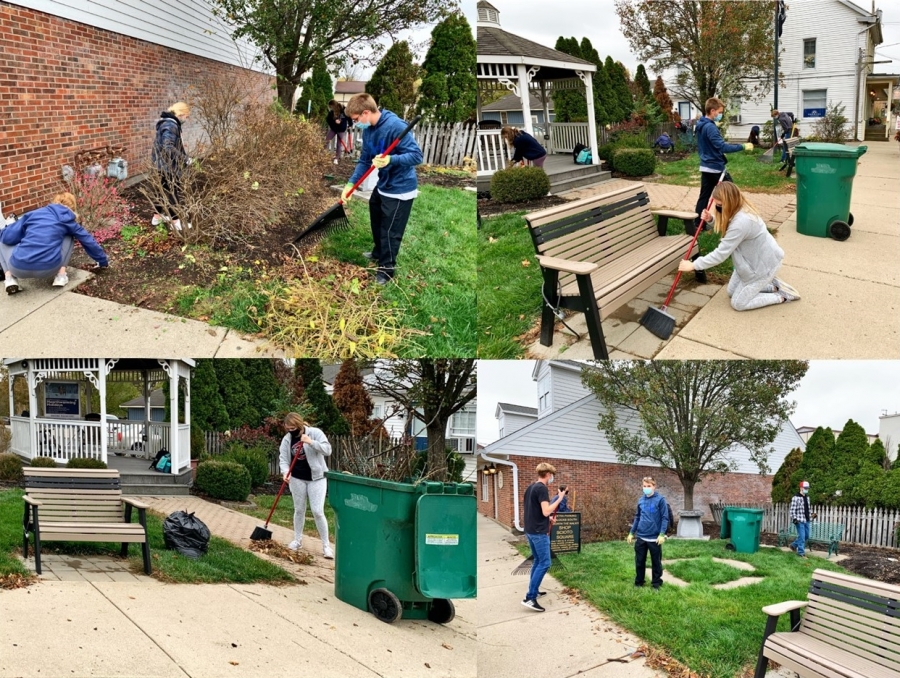 collage of people doing landscaping